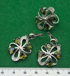 Кольцо и Серьги Зеленые Кристаллы, photo number 2