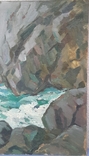 "Rocks by the Sea" P. Brediuk 1977 47.5x45 cm, oil on cardboard, photo number 5