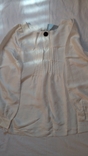 Блузка біла з чорним гудзиком - M, фото №2