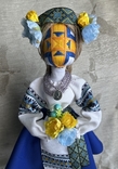 Велика лялька-мотанка народна жовто-блакитна лялька, photo number 8