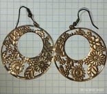 Vintage copper earrings with enamel, photo number 5