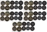 Syria Syria - 5 pcs x set of 5 coins 1 2 5 10 25 Pounds 1993 - 2003, photo number 2