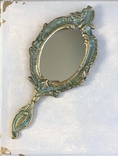Ручне Люстерко дзеркало бронза антикваріат Франція Арт Нуво 1930 роки зеркало, фото №3
