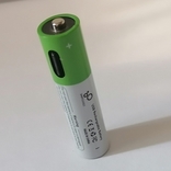 Литиевый аккумулятор, перезаряжаемая батарейка ААА 1.5 V, 750 mWh, USB, Type-c, фото №4