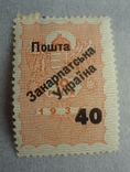 Закарпатська Україна 1945 р проба 40/10 ф. тираж 430 штук, фото №2