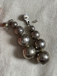 Vintage Large Silver Earrings, photo number 5