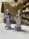 Вінтажні синьо-білі статуетки, фото №2