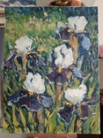 Painting Taras Dudka ''Irises'' 30/40 canvas/oil on canvas 2011, photo number 9