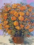 Painting Taras Dudka ''Marigolds'' oil on canvas/2015, photo number 2
