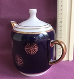 Kettle Golden Snowflake. Porcelain, cobalt, gilding. Dovbysh. 1970s. Porcelain., photo number 5