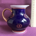 Creamer / milkman Ladybug. Porcelain, Dovbysh. Cobalt, gilding. 1970s., photo number 3