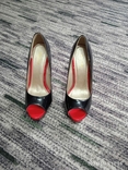 Туфлі чорні з червоним 38 розмір, фото №4