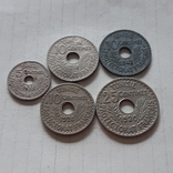 Туніс, 5 монет, сантими, 1918-1942 рік, нікель-бронза, фото №6