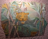 Джунгли тигр, панно картина заготовка, шёлк, фото №3