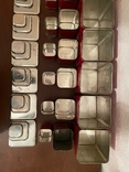 Полный комплект из 18 металлических красных контейнеров банок для кухни 1970-х годов, фото №11