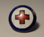 Членский знак санитарной дружины общества Красного креста 1940-ые года (винт), фото №2