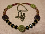 Винтаж восточные бусы ожерелье, гранёные бусины, фото №2