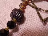 Винтаж восточные бусы ожерелье, гранёные бусины, фото №5