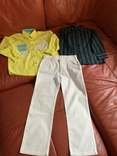 Комплект белые брюки Mothercare рубашки, 7-8 лет, фото №2