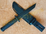 Тактический Охотничий нож 2178A Black Tanto с пластиковым чехлом 30 см, фото №5