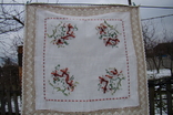 Tablecloth, napkin, decorative embroidery with ribbons 74 x 74 cm, photo number 3