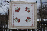 Tablecloth, napkin, decorative embroidery with ribbons 74 x 74 cm, photo number 11