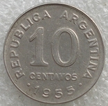 10 Сентаво 1955 г. Аргентина, photo number 2