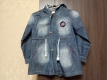 Джинсовка курточка на девочку 9-10 лет, рост 140 см, б/у, фото №2