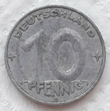 Німеччина, Східна Німеччина, 10 пфенігів, 1952, фото №6