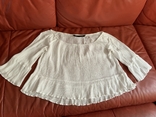 Блузка белая воздушная Zara, р.м, фото №3