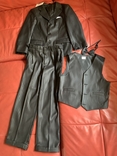 Нарядный чёрный костюм тройка (5 предметов), фото №6