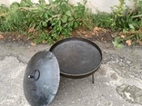 Сковорода из диска бороны премиум, диаметр 50см, с крышкой, фото №3