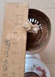Фарфор Ваза Основа старой керосиновой лампы с горелкой китайский фарфор, парная 2 шт, фото №12