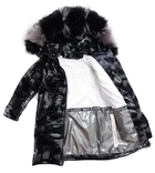 Зимове супер довге пальто Bahiriya зі світловідбивачами чорне 146 ріст 1066c146, фото №3