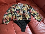 Нарядная блуза боди в цветах Guess, италия, оригинал, numer zdjęcia 2
