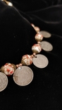 Венеційка монети сережки коралі, фото №6