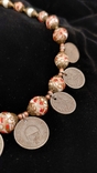Венеційка монети сережки коралі, фото №11