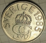 Швеция 5 крон 1985, фото №3