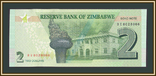 Зимбабве 2 доллара 2016 P-99 (99a), фото №3