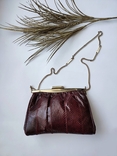 Винтажная сумочка клатч из натуральной змеиной кожи Англия, фото №6