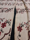 Старый плотный длинный рушник чёрным и красным р163 327/ 47 см, фото №9