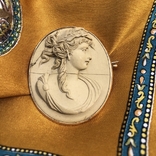 Старовинна брошка Камея з лави Grand Tour (золото не нижче 500 пр, вага 15,8 гр), фото №6