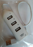 Maxxter USB-хаб XD4 Hi Speed USB 2.0 белый 4 порта (XD4B), numer zdjęcia 3