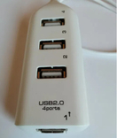 Maxxter USB-хаб XD4 Hi Speed USB 2.0 белый 4 порта (XD4B), numer zdjęcia 4