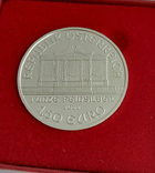 Серебряные 1,5 евро 2022 г, Австрия, Венская филармония, 1 унция (0.999) В ФУТЛЯРЕ, фото №3