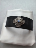 Стильный кожаный браслет "Кельтский крест", фото №3