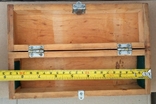 Дерев'яна коробочка-скринька під прилад або якесь обладнання, Розміри 22х6,5х7 см., фото №11