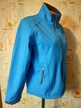 Термокуртка жіноча TECHTEX софтшелл стрейч хутро p-p прибл. L-XL(стан нового), фото №3