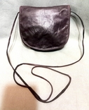 Жіноча вінтажна плечова сумка Натуральна шкіра Темно-коричневий Європа, фото №2