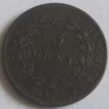Французские колонии.5 цент.1825. Карл Х, фото №3